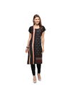 Cream And Black Colour VT Printed Casual Wear Heavy Rayon Kurtis VT218